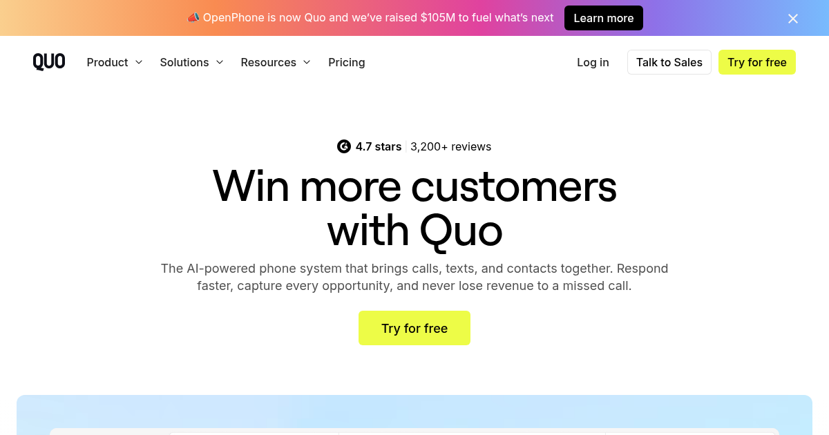 OpenPhone is now Quo and we’ve raised $105M to fuel what’s next